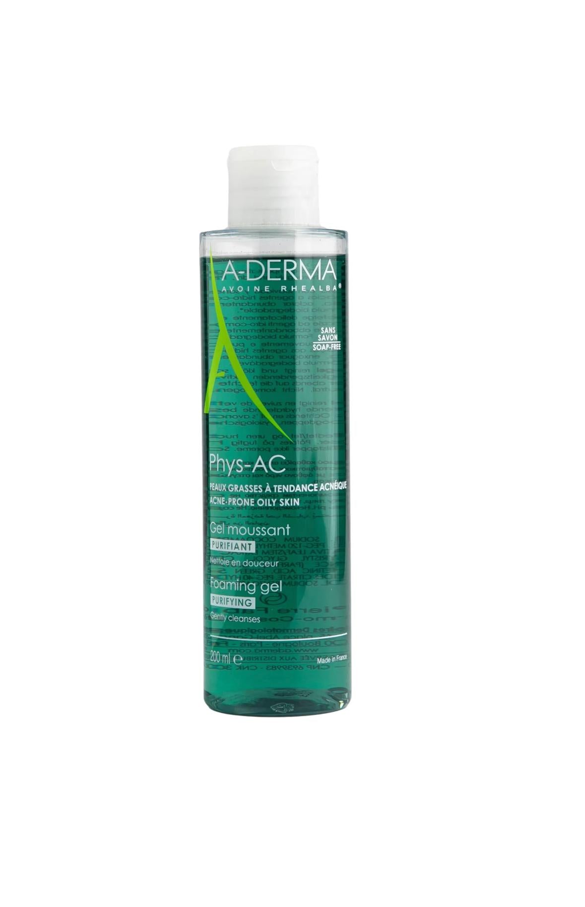 Aderma phys-ac biology gel nettoyant 200 ml
