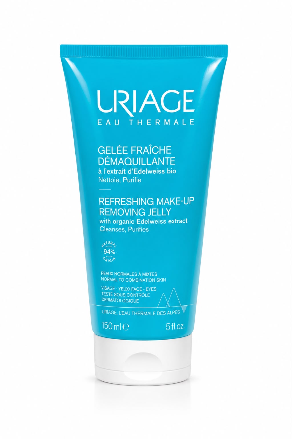 Uriage refreshing make up remover jelly  - face and eye-150 ml