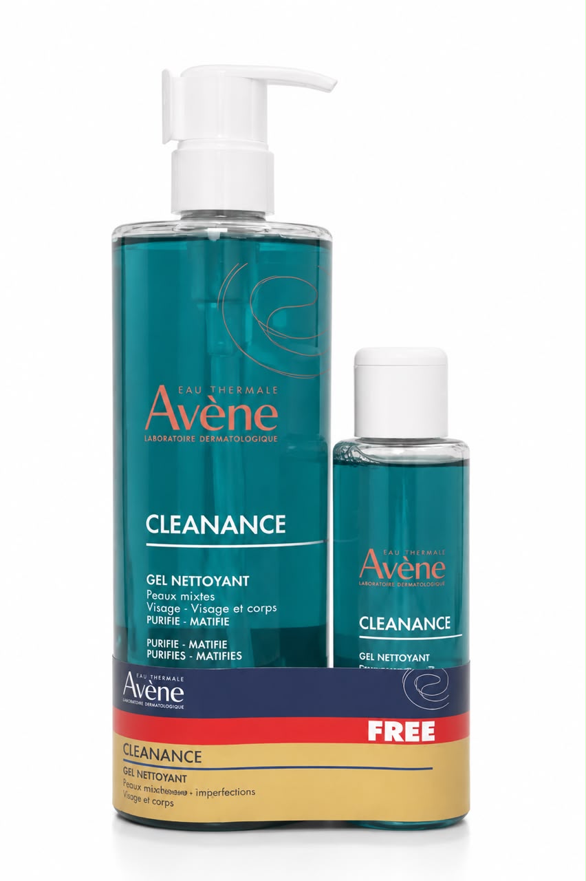 Avene cleanance gel nettoyant 500 ml with travel size free