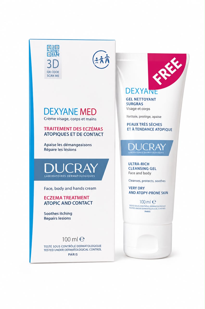 Ducray Dexyane Med eczema treatment 100 ml + Ducray Dexyane gel nettoyant