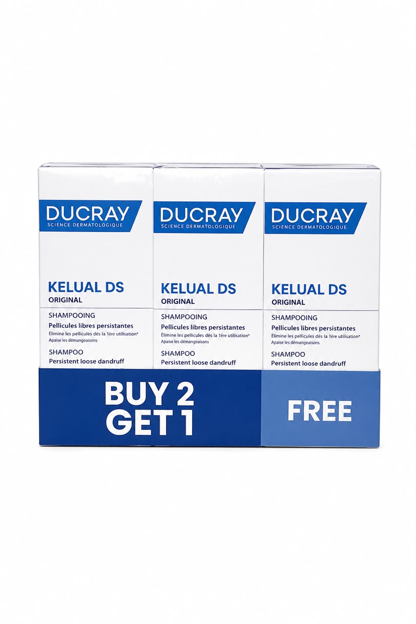 Ducray kelual DS shampoo - buy 2 get 1