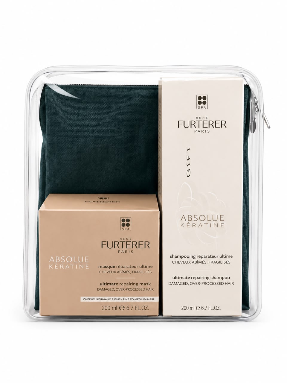Rene Furterer reparing mask keratin + Absolue keratine shampoo 200ml gift