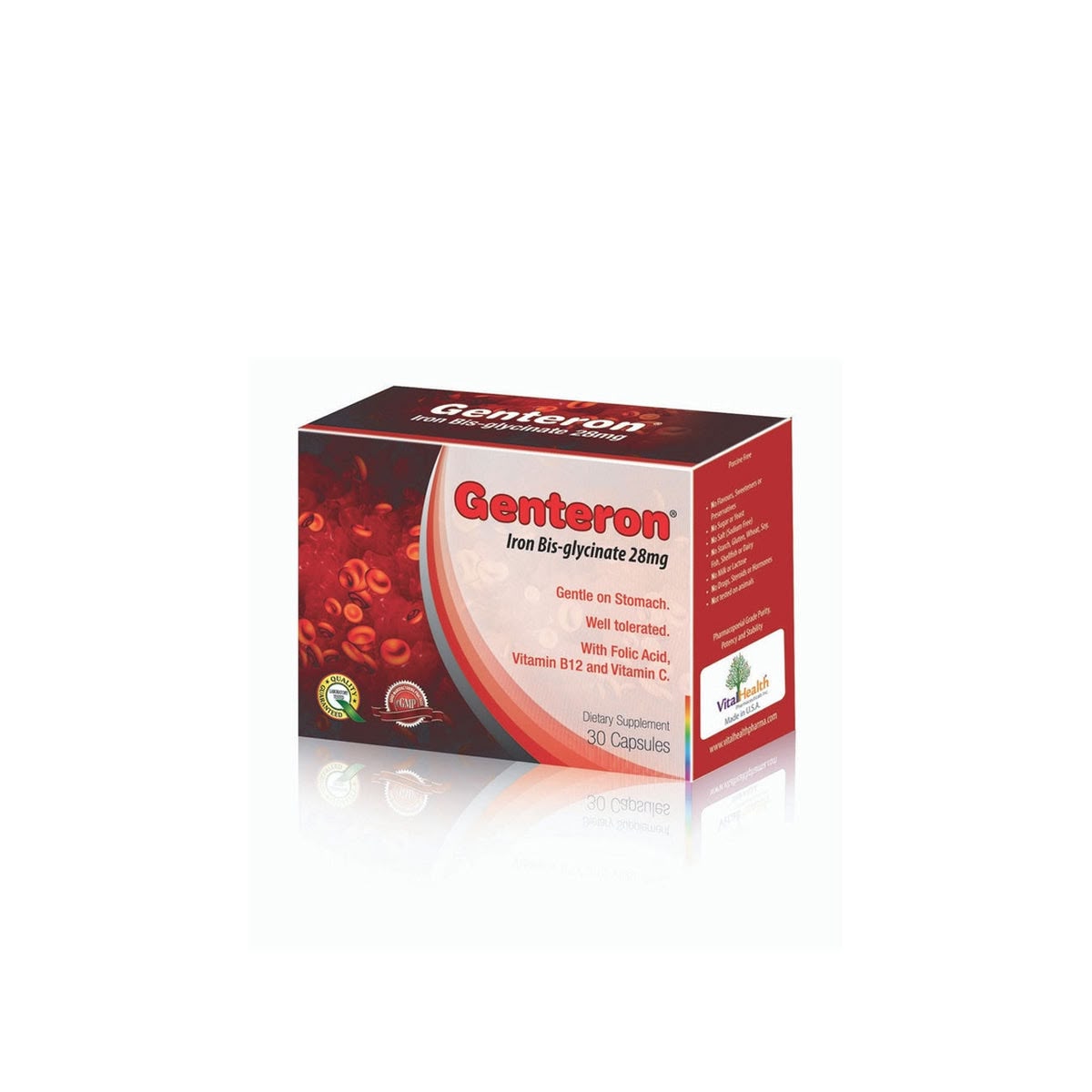 Genteron bis glucinate iron with B12 and vitamin C