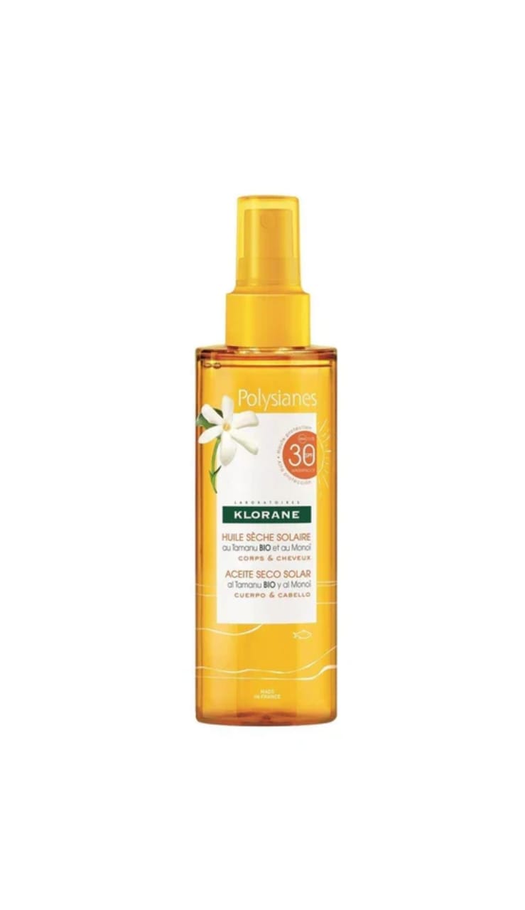 Klorane polysiane huile seche spf 30 corps et cheveux