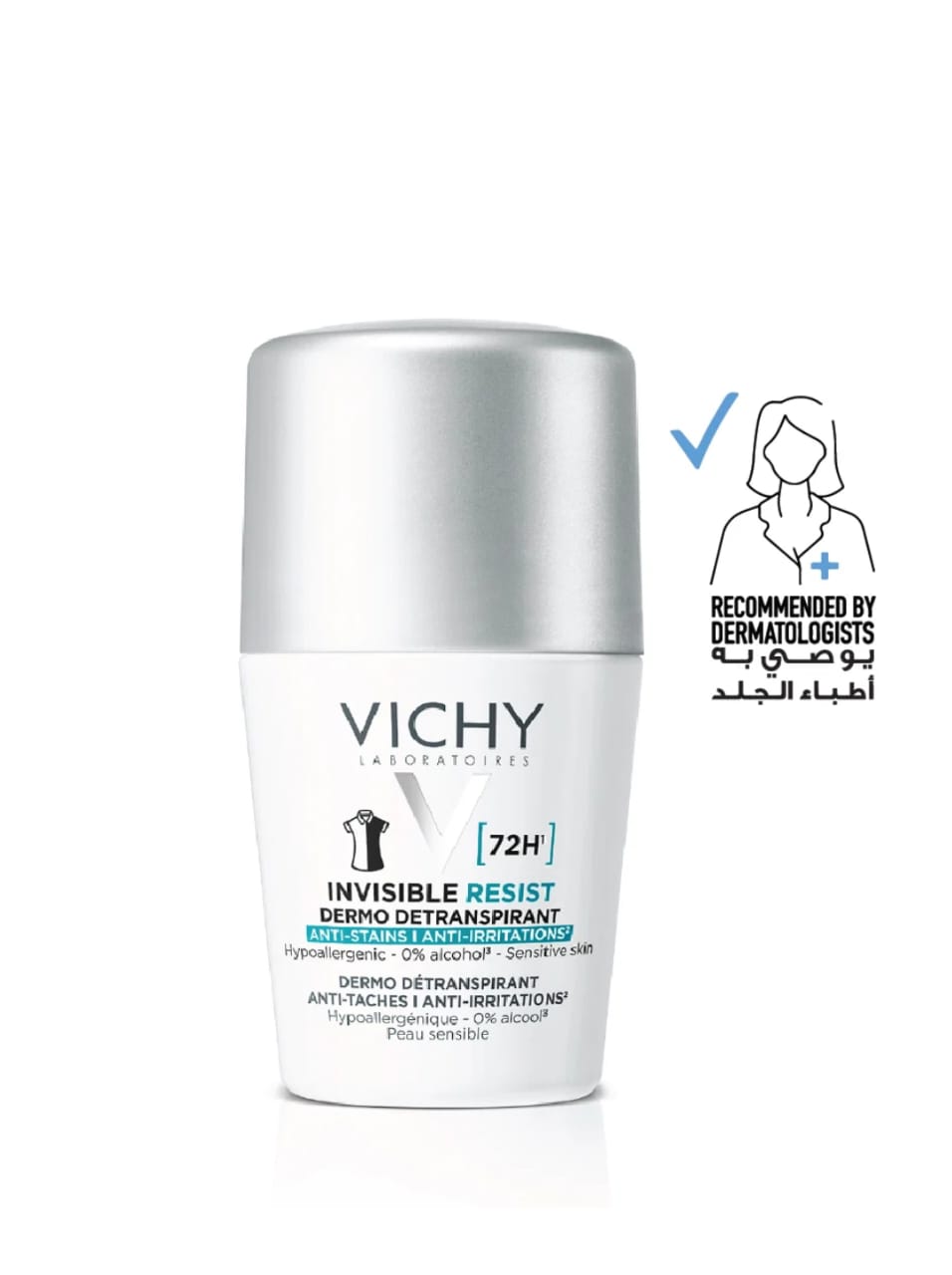 Vichy invisible resist anti transpirant roll